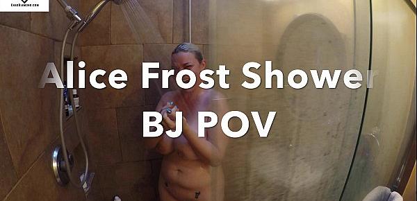  POV Blowjob Big Breasts Alice Frost in Shower